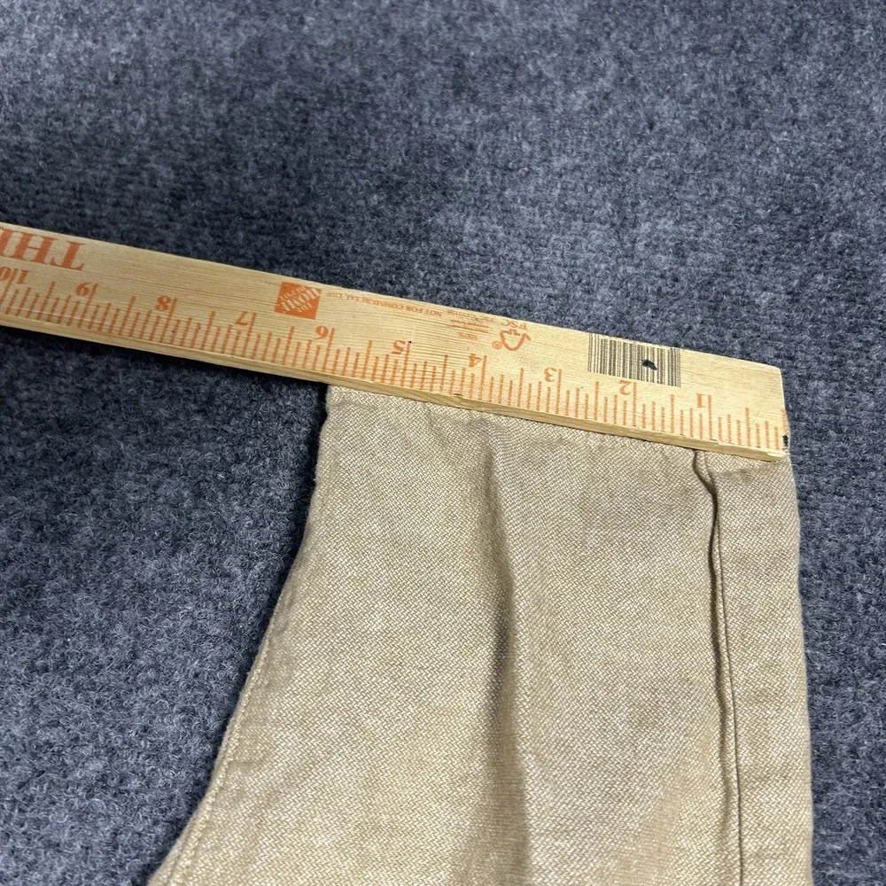 Banana Republic Heritage Linen Blend Pants Men 32x30 Drawstring Button Fly Beach